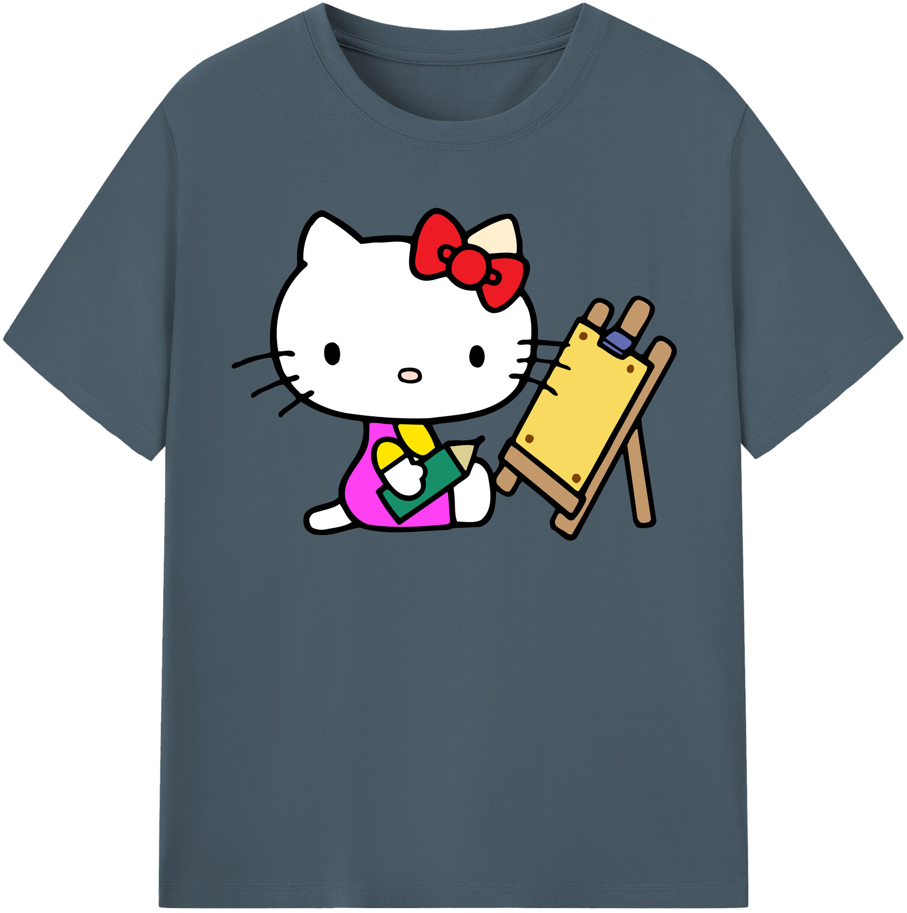 （画像用） Hello Kitty ハローキティ 綿100％半袖Tシャツ（フロントプリント）